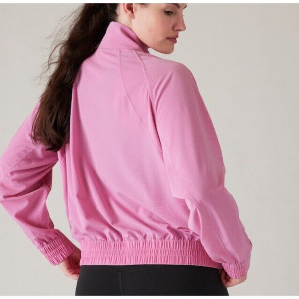 New Athleta S Boundless Popover Jacket Maritima Pink Size Small Pullover - Picture 4 of 6